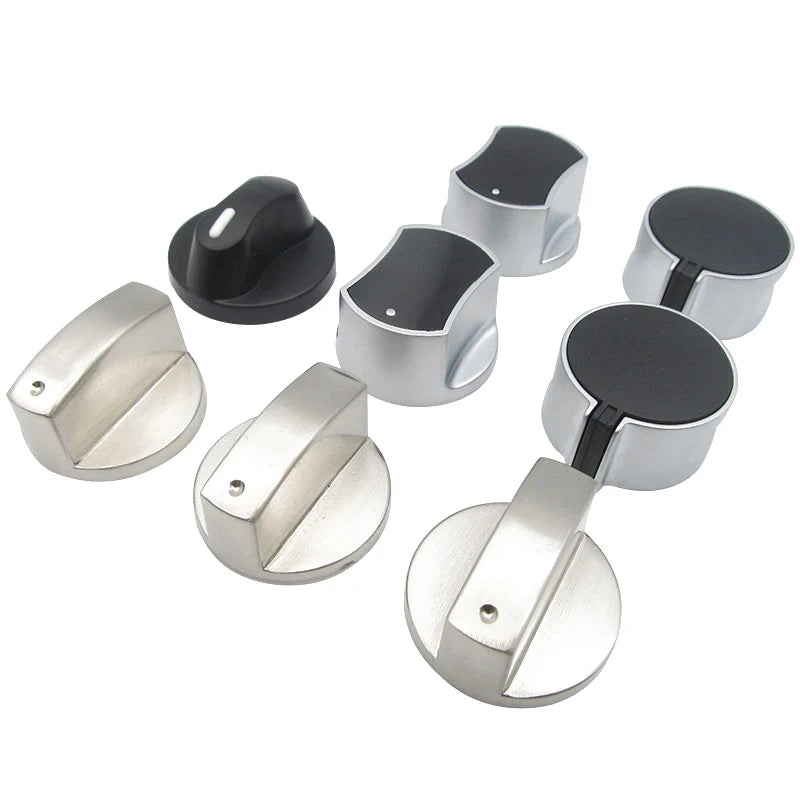 2PCS Universal Silver Gas Stove Knobs Oven Cooker Control Switch