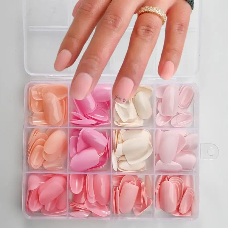 96-Pc Press On Toenails Short Acrylic False Nail Set