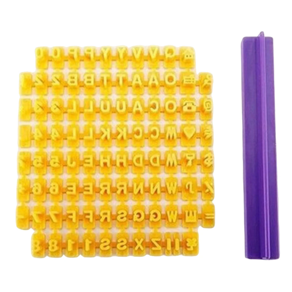 Alphabet Fondant Stamp Set – Food-Grade Letter & Number Mold