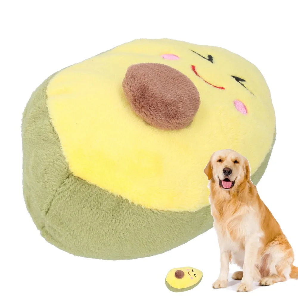 Avocado Plush Squeaky Dog Toy for Puppies & Small Dogs