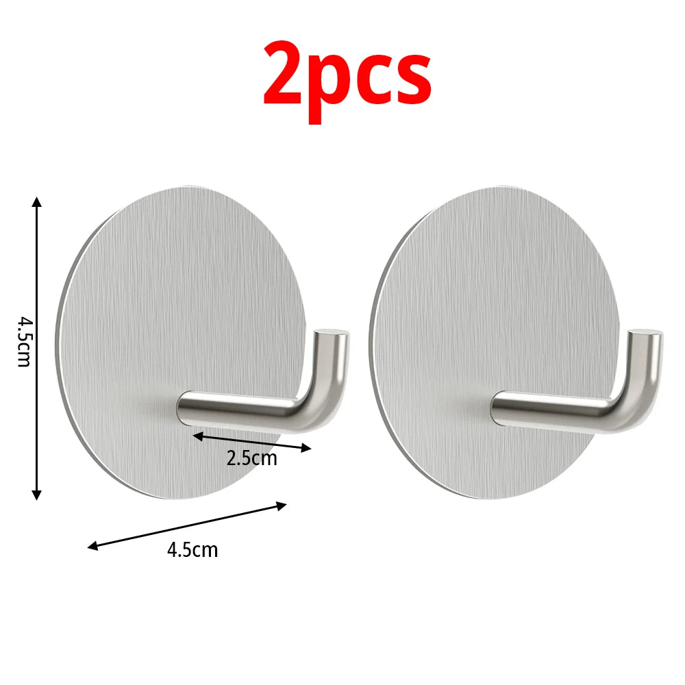 Circle Self-Adhesive Stainless Steel Wall Hook | No-Drill