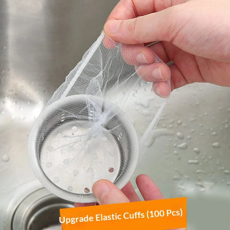 Disposable Sink Strainer Bags Fine Mesh Drawstring Drain Filter