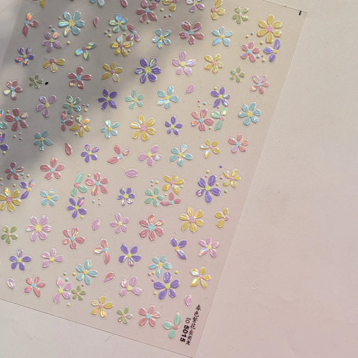 Kawaii Sakura 5D Nail Art Stickers – Pink Cherry Blossom Decals