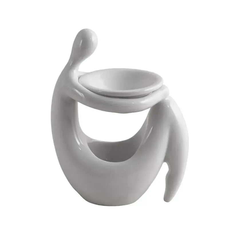 White Ceramic Oil Burner – Wax Tart & Aroma Diffuser | VIBE