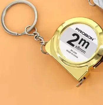 VIBE 2M Retractable Mini Tape Measure Keychain Tool