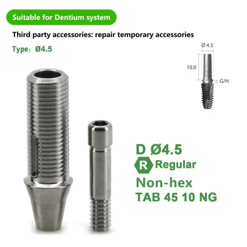 Dentium Ti-Base Temporary Abutment Hex & Non-Hex with Screw