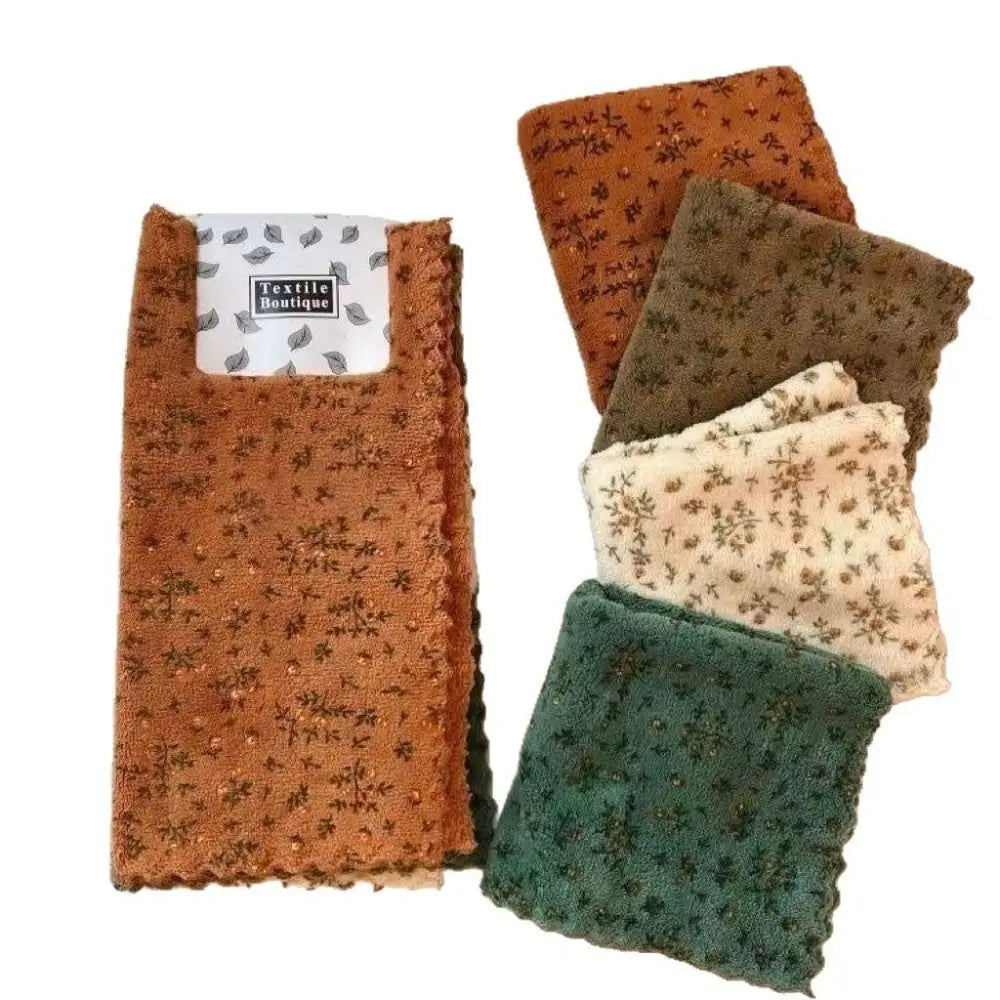 4-Pack Quick-Dry Microfiber Flower Dish Towels – Kitchen & Bath
