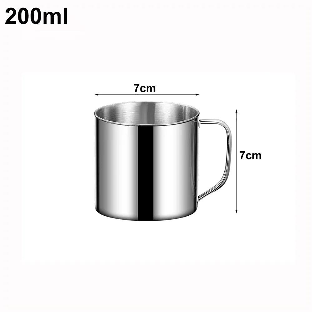 304 Stainless Steel Travel Mug with Lid & Handle 200–1250ml