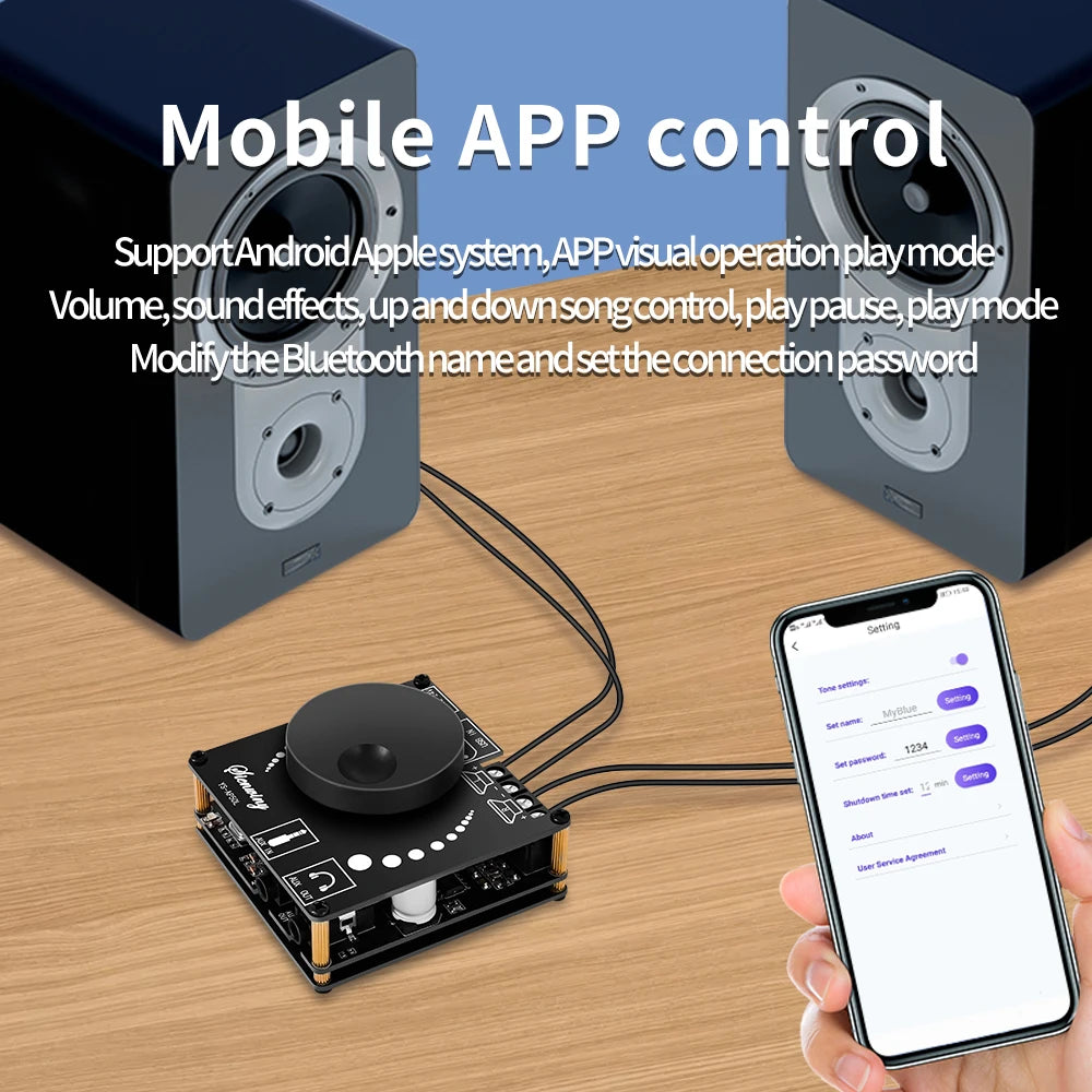 50W×2 Bluetooth 5.1 Digital Stereo Amplifier Board YS-AP50L