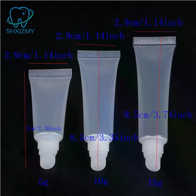 10Pcs Empty Lip Gloss Squeeze Tubes 5/10/15ml Clear