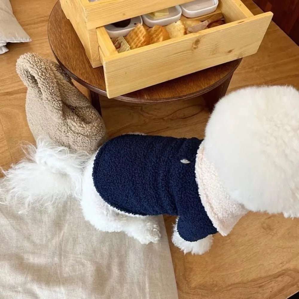 Thickened Fleece Dog Coat Horn Buckle Windproof Bodysuit XS–XL