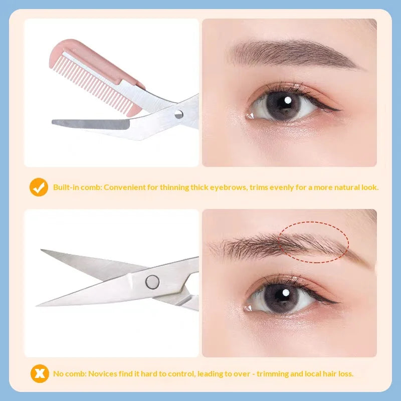 Eyebrow Grooming Set – Scissors with Comb & Safety Razor