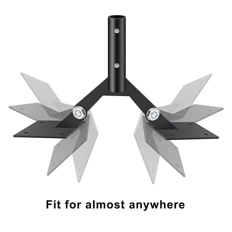 Adjustable Wind Vane Roof Mount Bracket with Hardware – Black