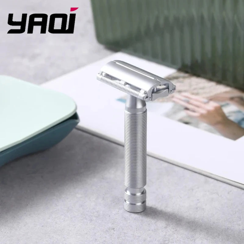 YAQI Monarch Matte Chrome Safety Razor for Men