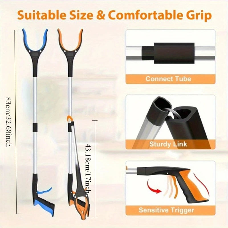 VIBE 32-Inch Foldable Grabber Tool with 360° Rotating Clamp