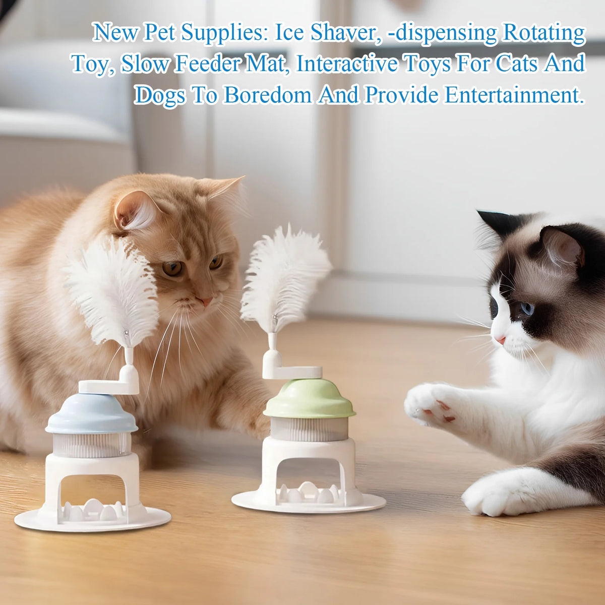 Rotating Treat Dispenser Slow Feeder Toy for Dogs & Cats