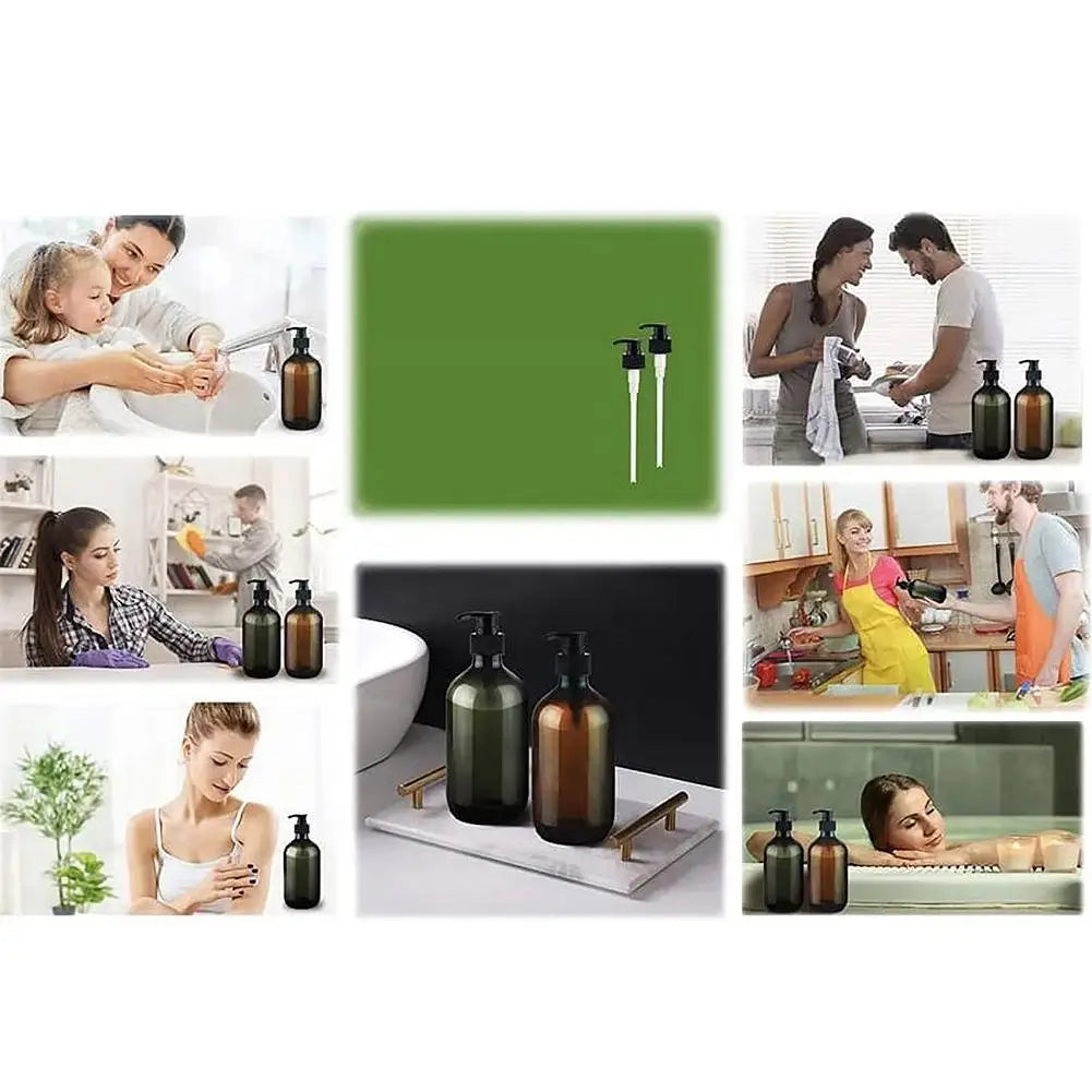 500ml Refillable Pump Dispenser Bottle – Shampoo & Shower Gel