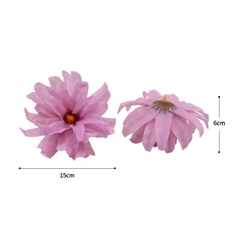 10-Pack Artificial Silk Orchid Flower Heads 15cm Multicolor