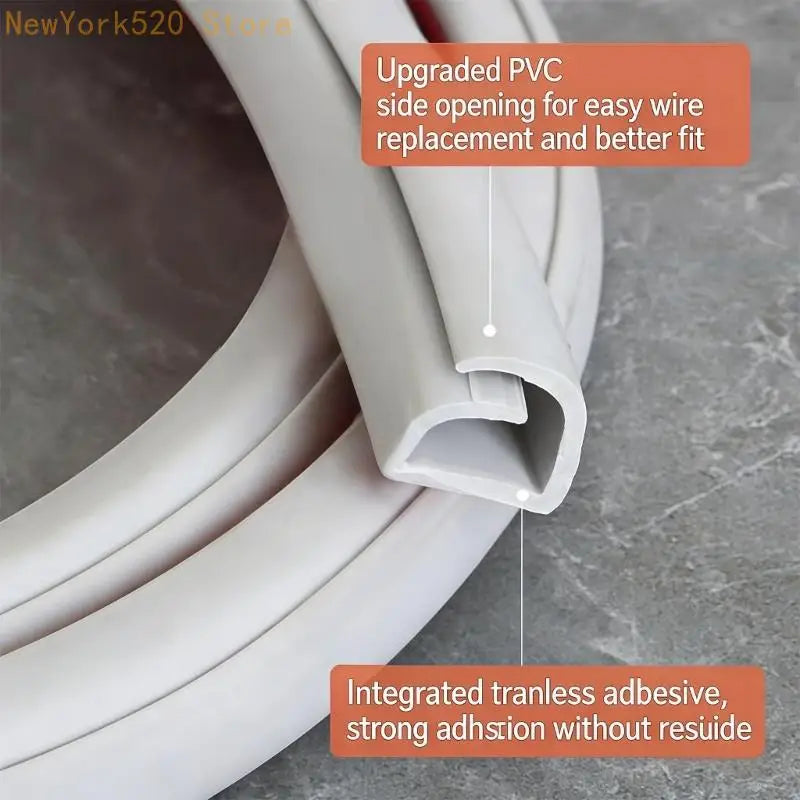 PVC Cable Protector Wall & Floor Wire Organizer Channel