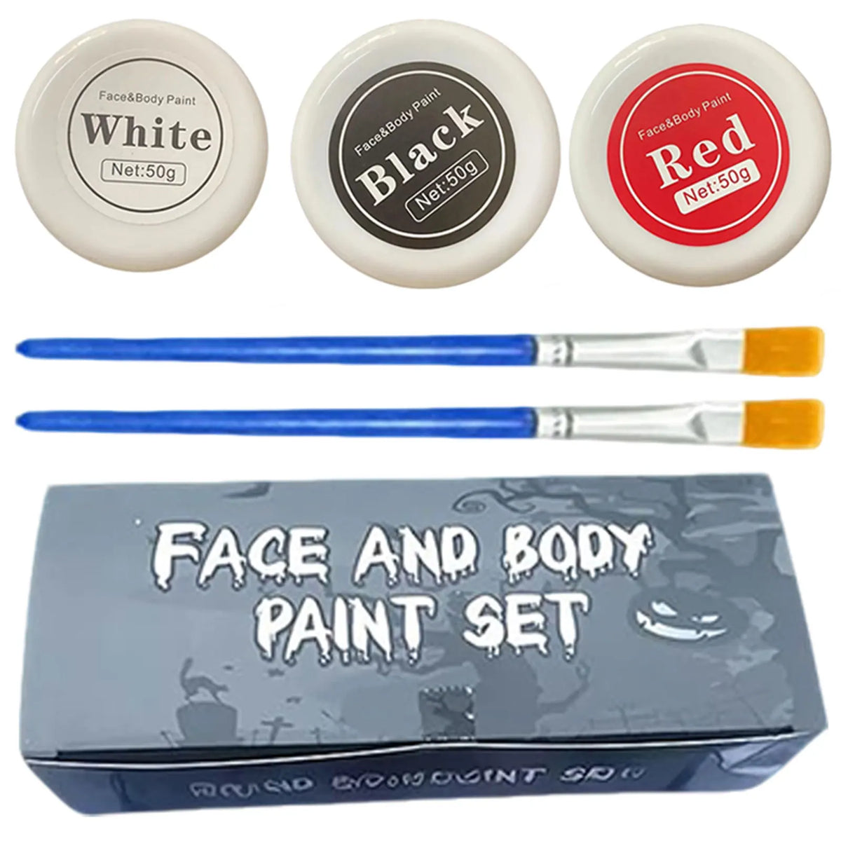 Kids Halloween Clown Face Paint Kit – Hypoallergenic Body Paint