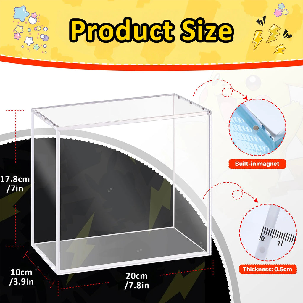 Acrylic Display Case for Pokémon Booster Box – Magnetic Anti-UV