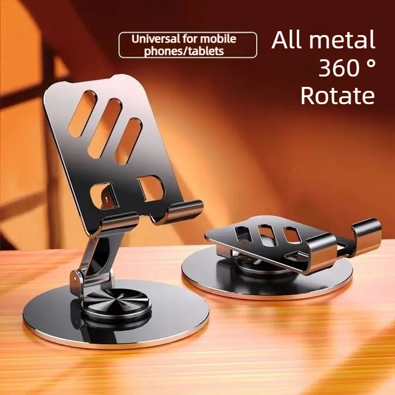 Foldable Aluminum Phone & Tablet Stand – 360° Multi-Angle
