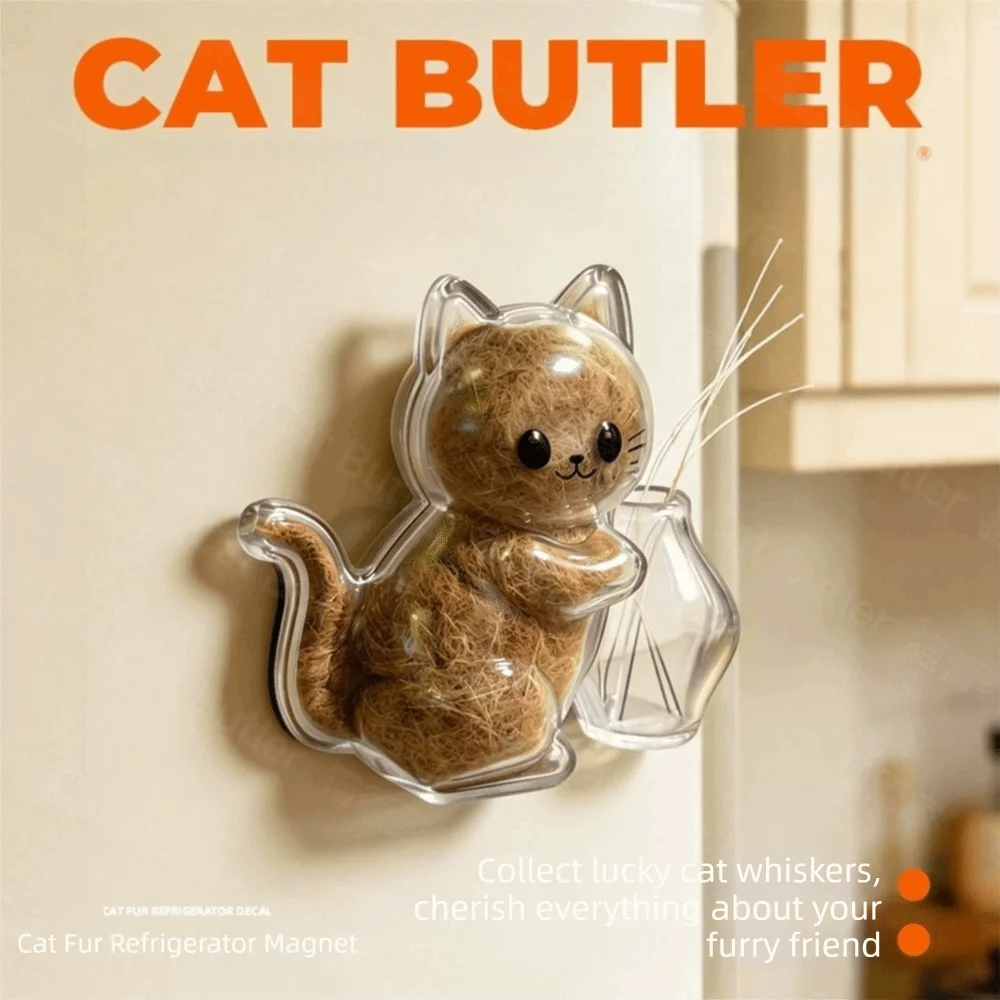 Magnetic Cat Whisker Vase Fridge Sticker – Cartoon Home Décor