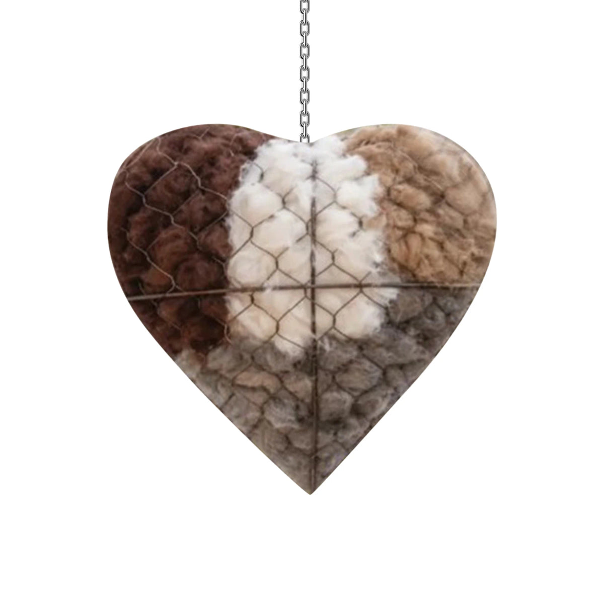 Handmade Heart Bird Nesting Holder – Refillable Cotton Fiber