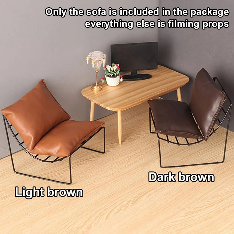 1:6 & 1:12 Dollhouse Miniature Sofa Chair – Living Room Decor