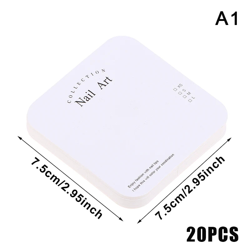 20Pcs Nail Display Cards for Press-On Nails & Photography Props