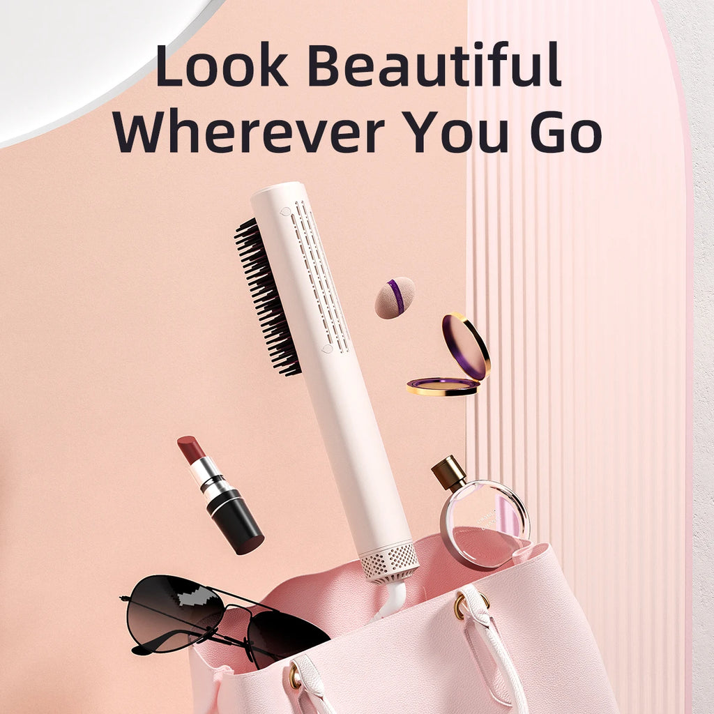 Ceramic Hair Straightener Brush – Fast Heating, 52 Teeth