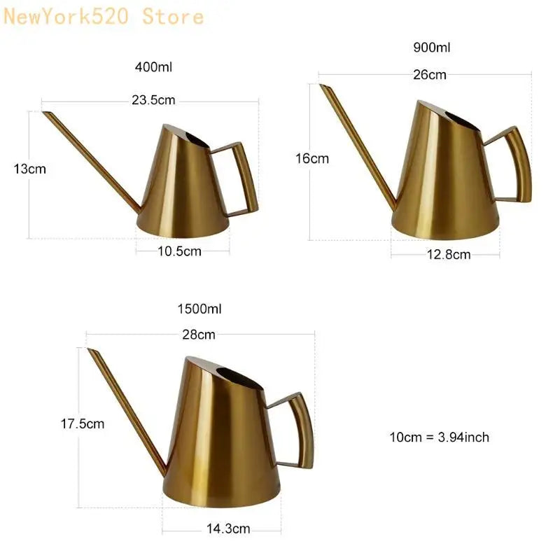 Stainless Steel Watering Can Long Spout – 400/900/1500ml