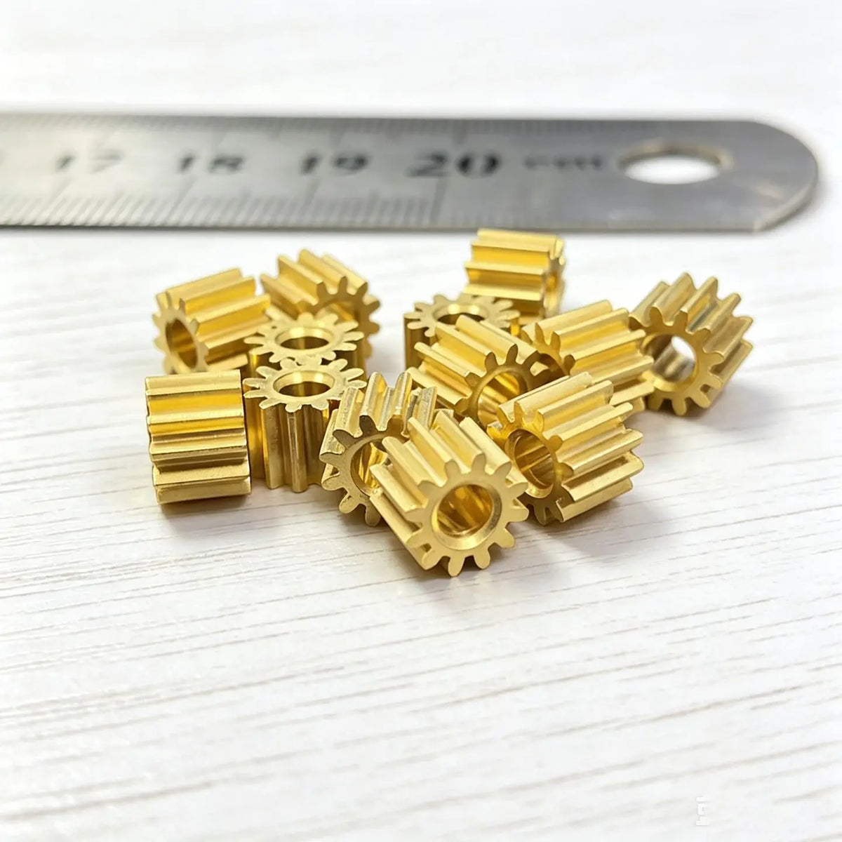 10Pcs 0.4M Brass Spur Pinion Gears 8–18 Teeth | DIY Mechanical