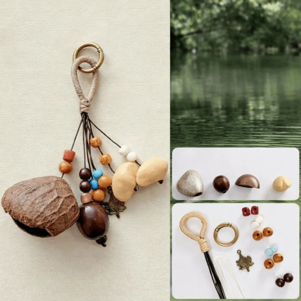 Natural Nut Shell Wind Chimes DIY Kit – Garden & Yoga Decor