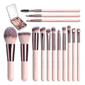 14-Piece Portable Makeup Brush Set with Lighted Mirror Case