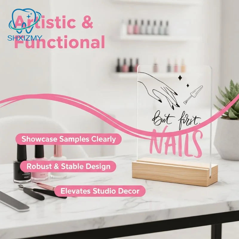 "But First, Nails" Acrylic Desk Sign – Nail Salon Decor