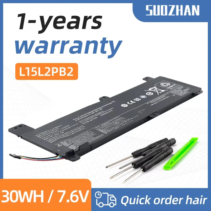 SUOZHAN Laptop Battery Lenovo IdeaPad 310 L15L2PB2 7.6V 2-Cell