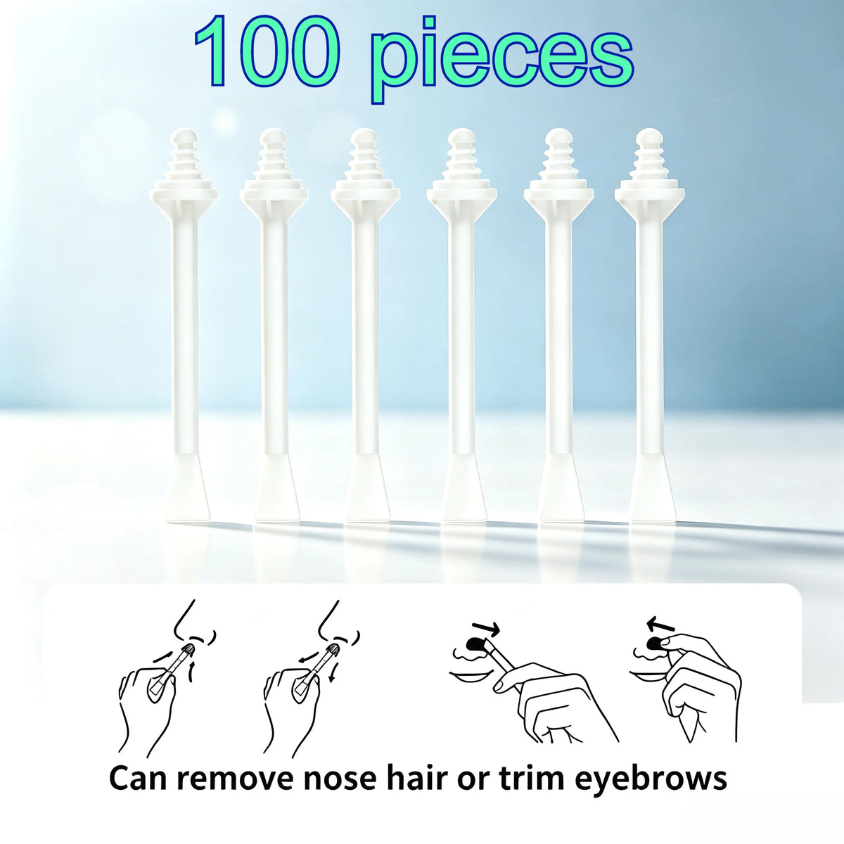 Nose Wax Applicator Sticks 10/100 Pack – Easy Hair Removal