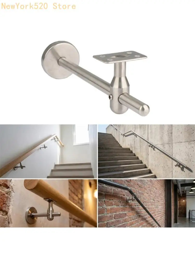 Adjustable Stainless Steel Stair Handrail Bracket – Extended Flat