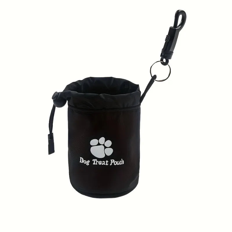 Portable Dog Treat Pouch – Drawstring & Zipper Training Bag