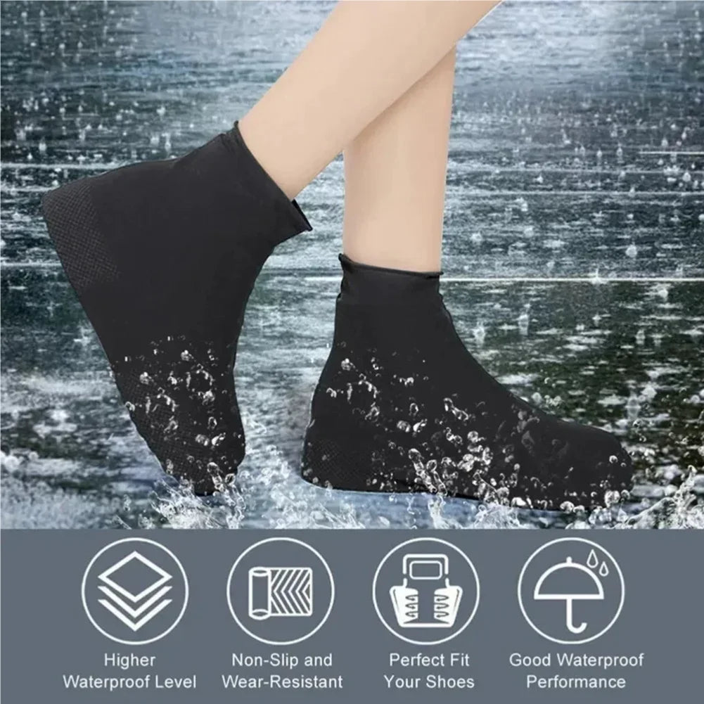 Silicone Waterproof Rain Shoe Covers – Non-Slip Overshoes M/L