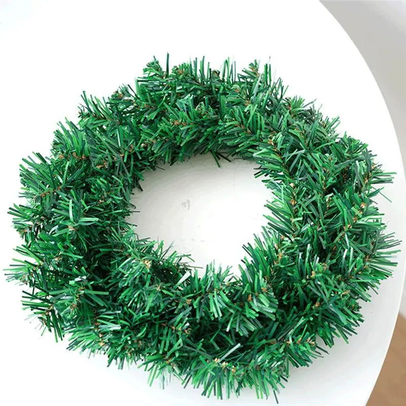 Artificial Green PVC Wreath 40cm – Christmas & Fall Door Décor
