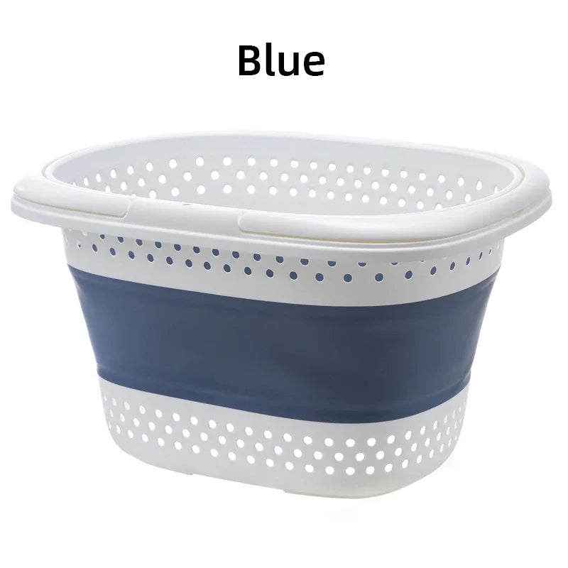 Collapsible Pop-Up Laundry Basket – Large Foldable Plastic Bin