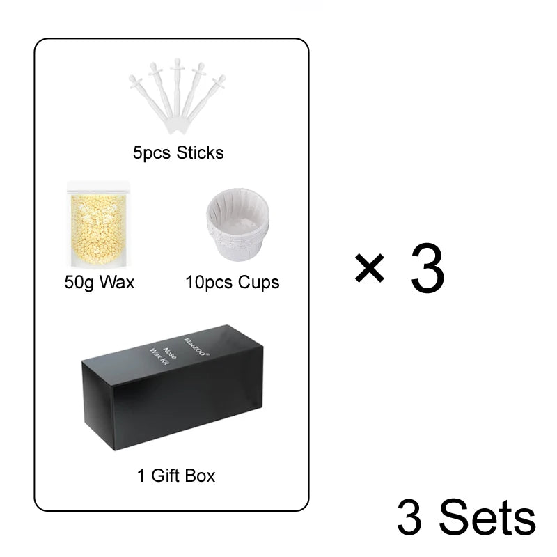 Nose & Ear Hair Removal Wax Bean Kit – Paper-Free Unisex