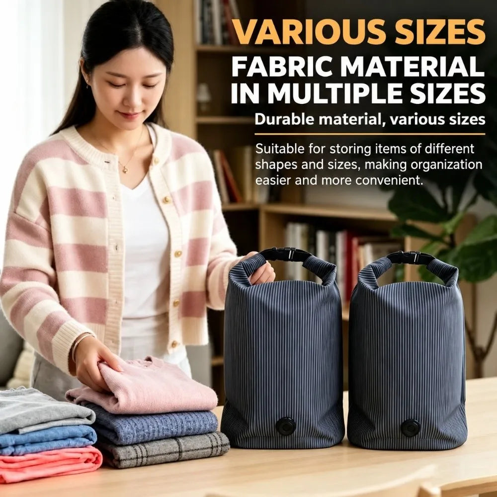 Hand Roll Vacuum Storage Bags – No Pump Space Saver