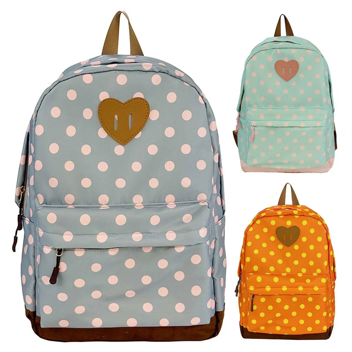 Women's Polka Dot Nylon Backpack – Large Travel Daypack