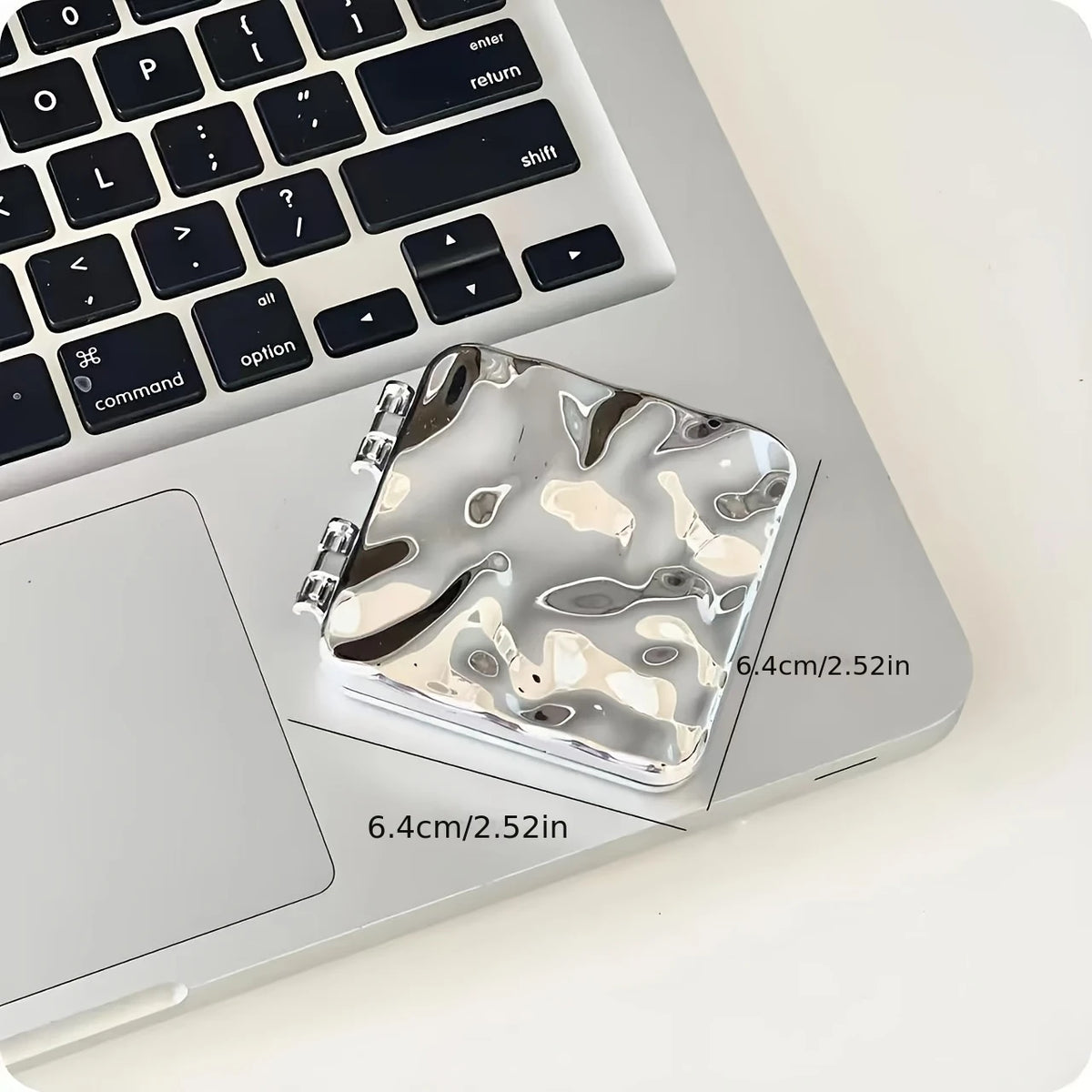 Liquid Metal Foldable Compact Mirror – Double-Sided HD Pocket Mirror