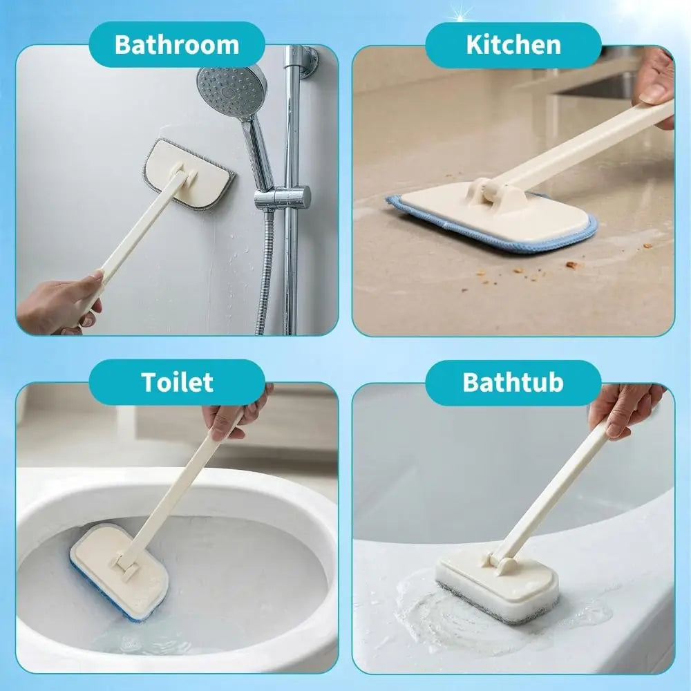 Long Handle Tub & Tile Scrubber Brush – No-Scratch Cleaner