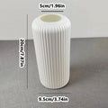 Striped Ceramic-Look Plastic Bud Vase for Floral Décor