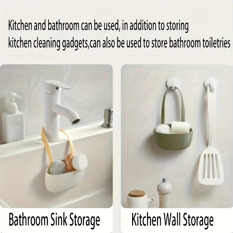 Kitchen Sink Organizer – Hanging Soap, Sponge & Brush Rack